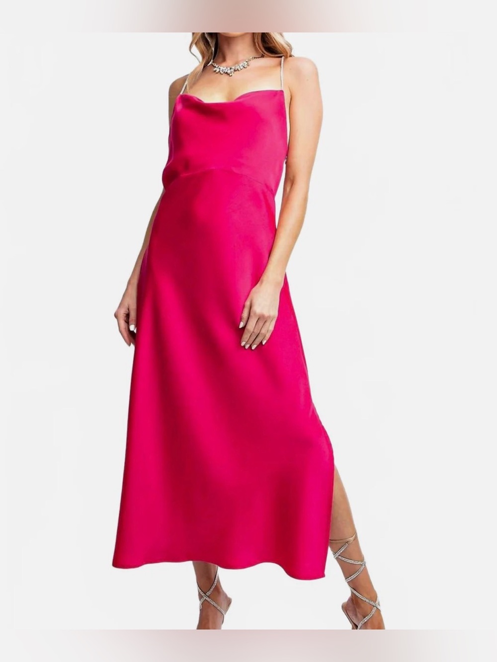 NWT- Easel- Cowl Neck Midi Dress- M